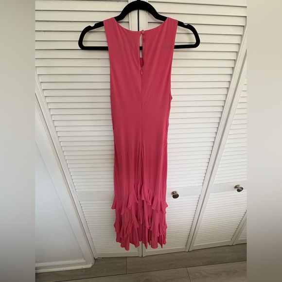 New Reformation Magnus Ruffle Tiered Maxi Dress in Snapdragon Pink | 4 US - Picture 6 of 9